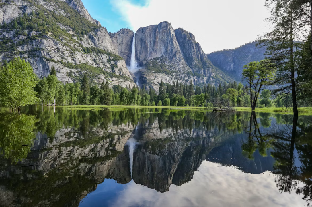 Scenic view of Yosemite National Park with mountains and trees
